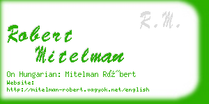 robert mitelman business card